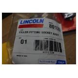 Lincoln Faucet Assembly, Filler Fitting Socket Assmebly and Locking Sleeve