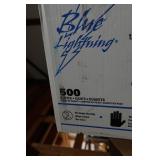 *500* Blue Lightning Powder Free Latex Gloves - Large