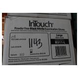 InTouch Powder Free Black Nitrile Gloves - Large