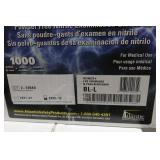 *2000* Black Lightning Powder Free Examination Gloves - Large