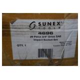 Sunex 4696 29 Piece 3/4" Drive SAE Impact Socket Set