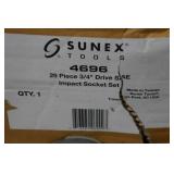 Sunex 4696 29 Piece 3/4" Drive SAE Impact Socket Set