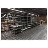 Row of Metal Shelving - 87" x 30" x 21
