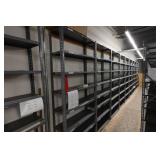 Row of Metal Shelving - 87" x 12" x 25