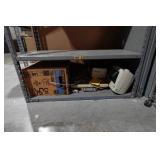 3 Metal Shelves with Contents - 87" Tall