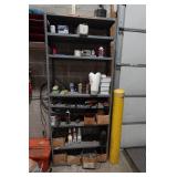 3 Metal Shelves with Contents - 87" Tall