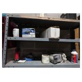 3 Metal Shelves with Contents - 87" Tall