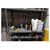 3 Metal Shelves with Contents - 87" Tall