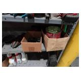 3 Metal Shelves with Contents - 87" Tall