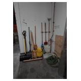 Assorted Cleaning and Shovels