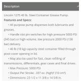Lincoln 1275 Bucket Pump