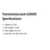 Omega Lift 42000C 1 Ton Low Profile Hydraulic Transmission Jack