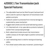 Omega Lift 42000C 1 Ton Low Profile Hydraulic Transmission Jack