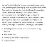 Aurora EB301 8 Gallon Stainless Steel Vacuum