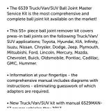 OTC 6539 Truck Master Ball Joint Set