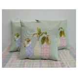 3 Hampton Bay 18x18in  Outdoor Decorative Throw Pillows