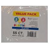 55 ct Value Pack Party Plates in Royal Blue