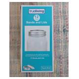 3 boxes of True Living Canning Jar Bands and Lids, 12 ct