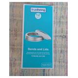 3 boxes of True Living Canning Jar Bands and Lids, 12 ct