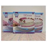 Baked with Love Round Cake Turntable, 3 Count