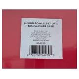 Set of 3 Dishwasher safe Mixing Bowls