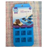 5 Baked with Love Heart Shaped Chocolate Mold & 5 Square Baked with Love Candy Chocolate Molds