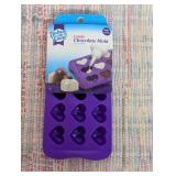 5 Baked with Love Heart Shaped Chocolate Mold & 5 Square Baked with Love Candy Chocolate Molds