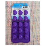 5 Baked with Love Heart Shaped Chocolate Mold & 5 Square Baked with Love Candy Chocolate Molds