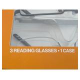 Design Optics Foster Grant Lyden Semi-Rimless Rectangular Reading 3 Pack +1.25
