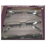 Design Optics By Foster Grant Semi Rimless +1.50 Reading Glasses (Pack Of 3)