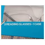 Design Optics By Foster Grant Semi-rimless Metal Reading Glasses, 3-pack