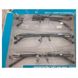 Design Optics By Foster Grant Semi-rimless Metal Reading Glasses, 3-pack