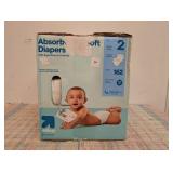 162 Diapers Size 2 (12-18lbs) By up&up