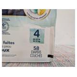 58 Pampers Pure Diapers Size 4 (22-37lbs)