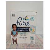 58 Pampers Pure Diapers Size 4 (22-37lbs)