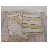 Pair of Decorative Throw Blanket, 50 in x 60 in, Ivory Plush1 Decorative Throw Blanket, 50 in x 60