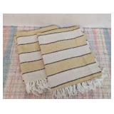 Pair of Decorative Throw Blanket, 50 in x 60 in, Ivory Plush1 Decorative Throw Blanket, 50 in x 60