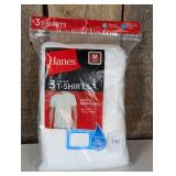 Hanes - 3 White Tagless T-Shirts, Medium