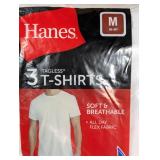 Hanes - 3 White Tagless T-Shirts, Medium