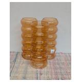 Set of 3 Orange Glaze Glass Bubble Vases by Room Essentials