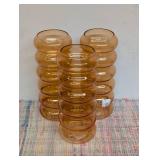 Set of 3 Orange Glaze Glass Bubble Vases by Room Essentials