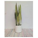 Large Artificial Snake Plant - Threshold 21" Faux Flora in Stoneware Pot for Indoor Decor