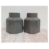 Pair of Threshold Designed with Studio McGee Glossy Ceramic Octagon Vases