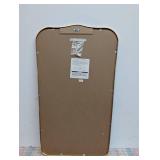 23" x 36" Metal Curved Top Mirror Gold Aluminum Frame Novelty Shape