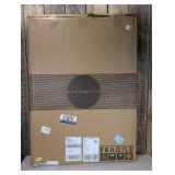 Americanflat - 24x36 Gallery-Style Picture Frame to Secure Artwork - Black