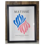 Deny Designs 18"x24" Ayeyokp Blue Pink Leaves Matisse Black Framed Art Print