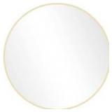 WallBeyond 24" Aluminum Round Mirror Gold