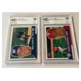 (2) BCCG Graded 10 Gem Mint Slabs - 2001 Fleer Ben Sheets and Jason Michaels