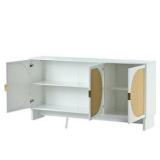$349 Mid Century Modern Storage Cabinet with Adjustable Shelves
