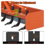 Garvee Box Blade for Tractor + 16" Ripper Shanks + Adjustable Handle + Heavy-Duty Steel